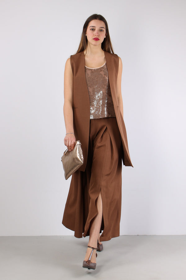 Gonna Pantalone Poliviscosa Caffe