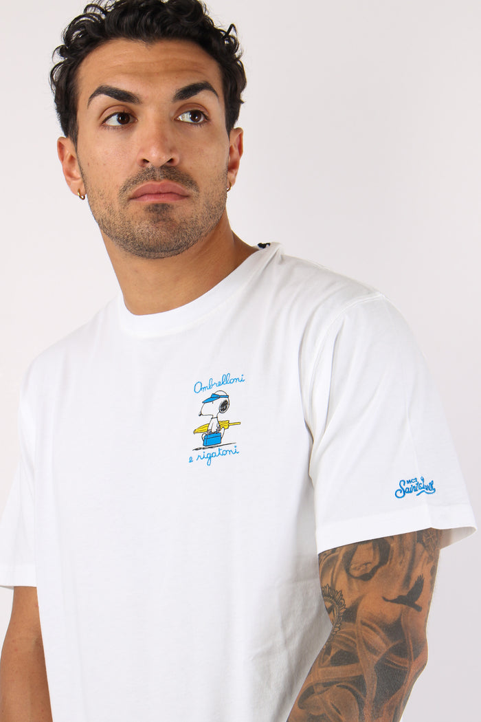 T-shirt Scritta Ricami Snoopy-7