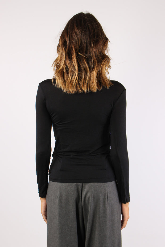 T-shirt Modal Lana Arriccio Nero-4