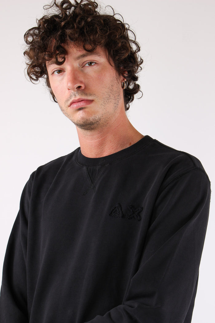 Felpa Girocollo Delavee Nero-7