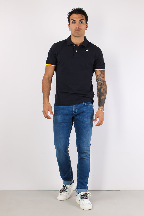 Polo Collo Contrasto Blue Depth