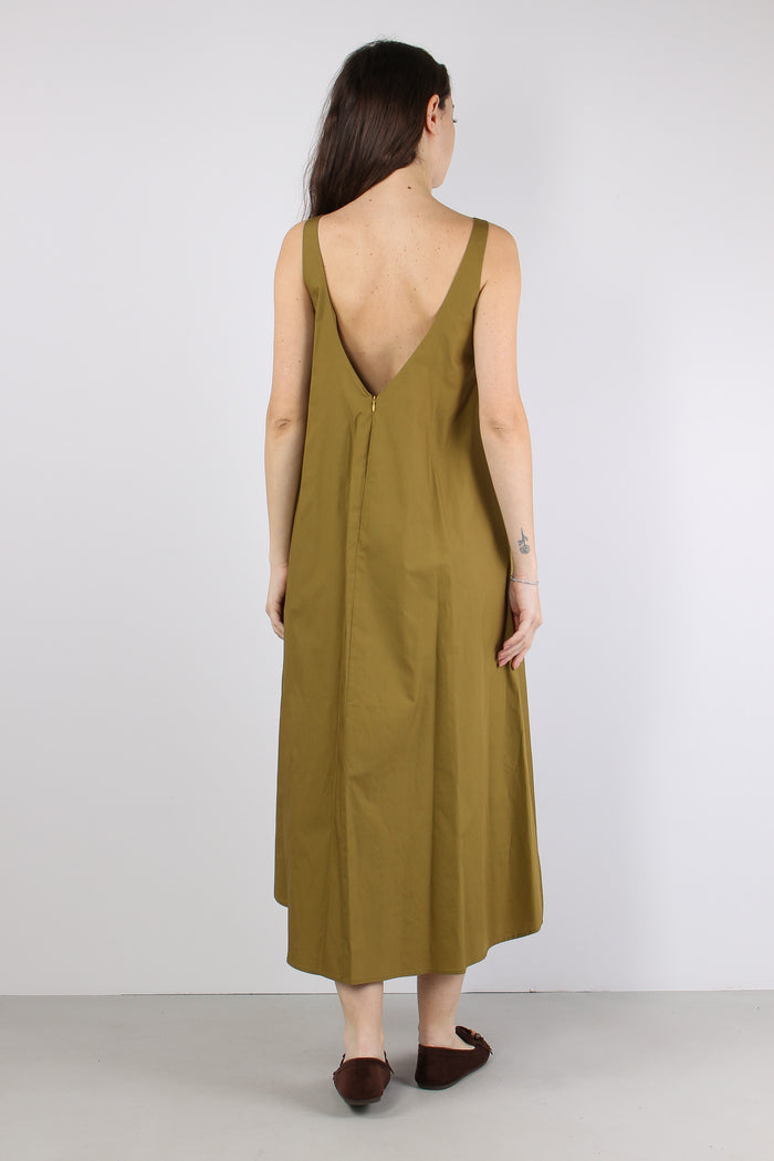 Abito Lungo Cotone Olio-4