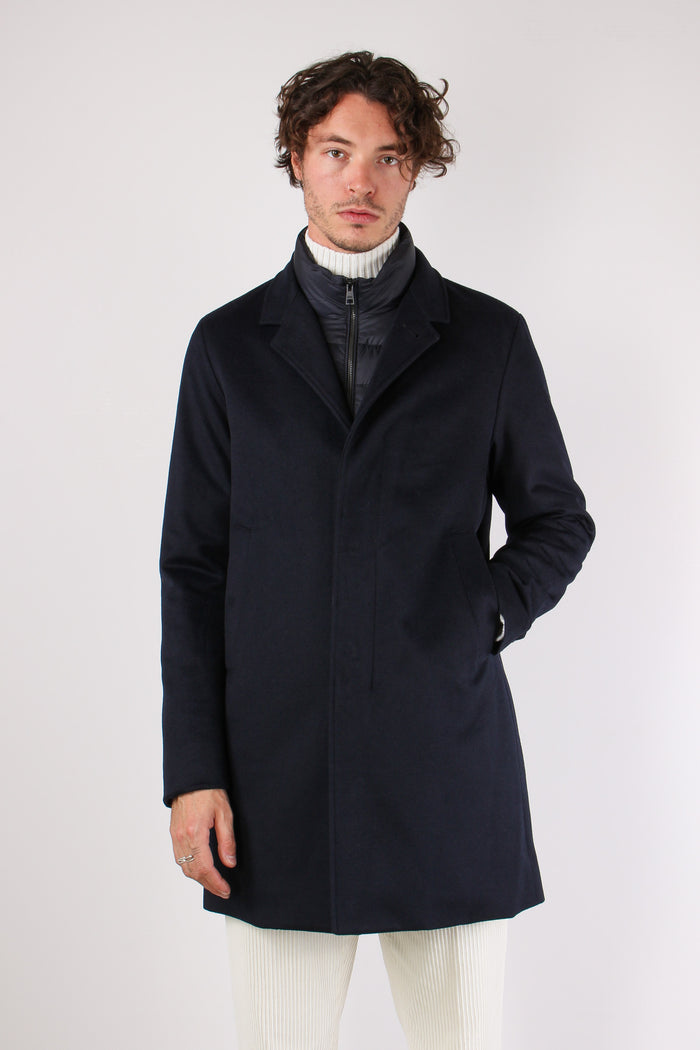 Cappotto Interno Piuma Blu Prussia-3