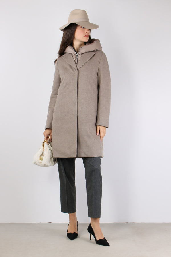 Cappotto Lana Interno Pettorin Sabbia Bagnata