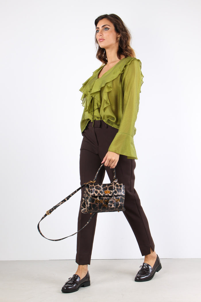 Pantalone Sigaretta Fluido Moro-5