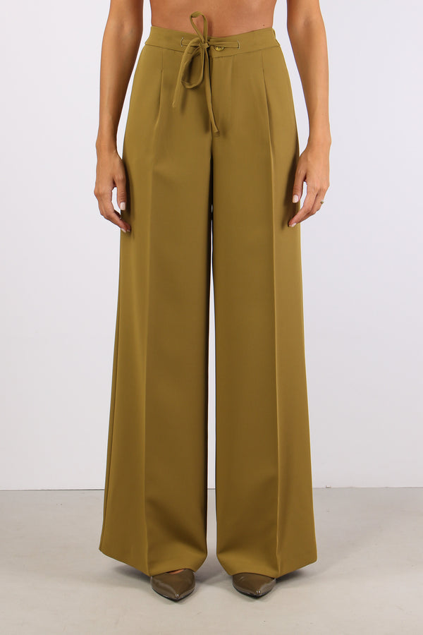 Pantalone Palazzo Elastico Pen Olio-2