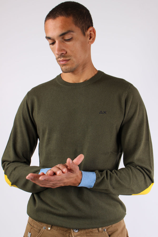 Maglia Misto Lana Toppa Contra Militare-2