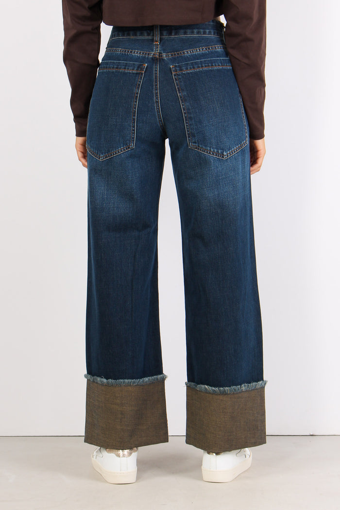 Denim Risvolto Maxi Tasche Die Denim-4