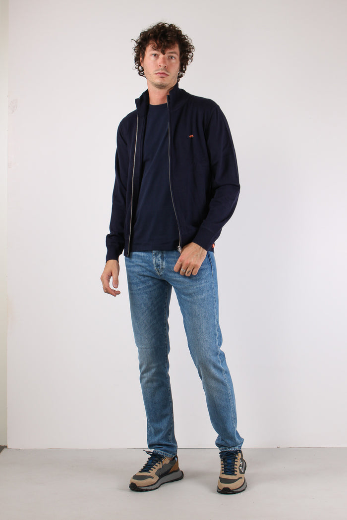 Full Zip Logo Navy Blue-4