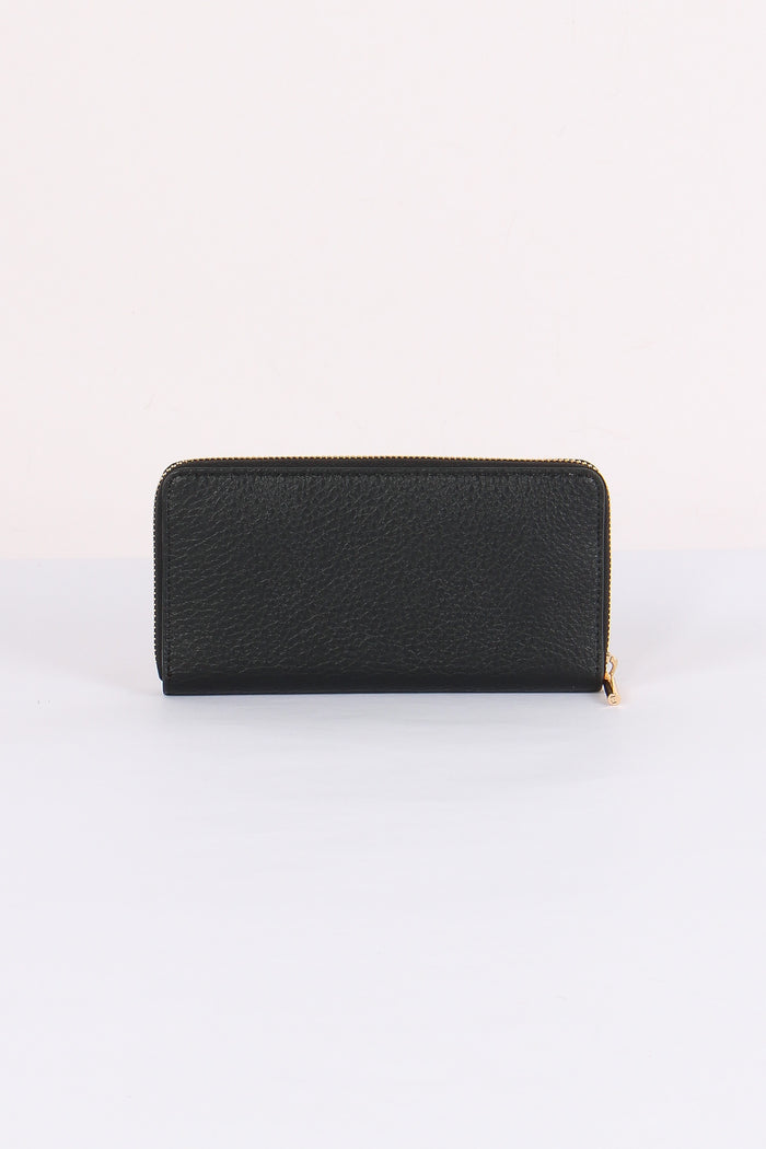Portafoglio Grande Zip Nero-4