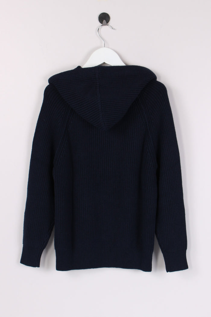 Pullover Coste Cappuccio Blu-2