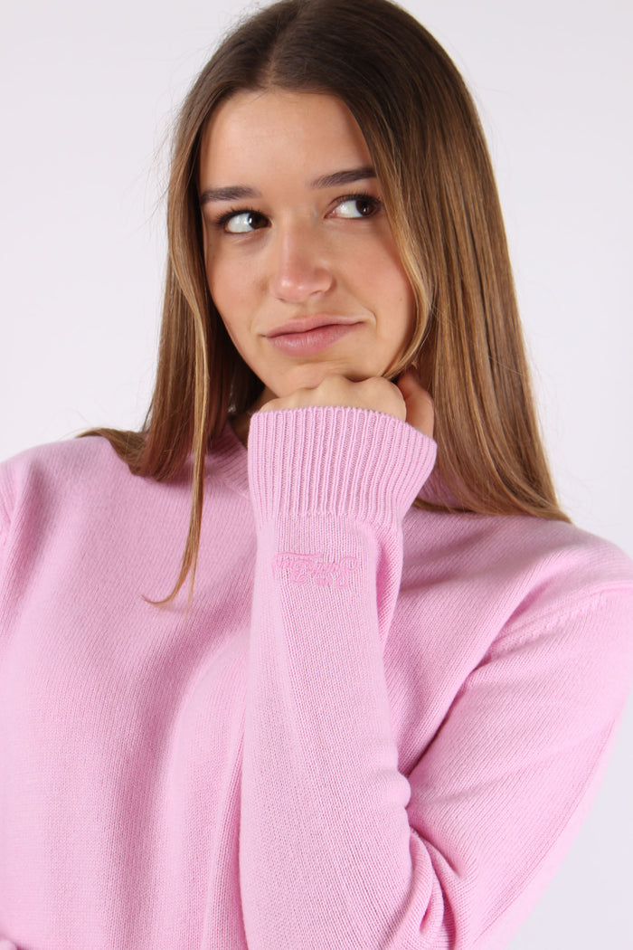 Girocollo Logo Collo Rosa Bubble-3