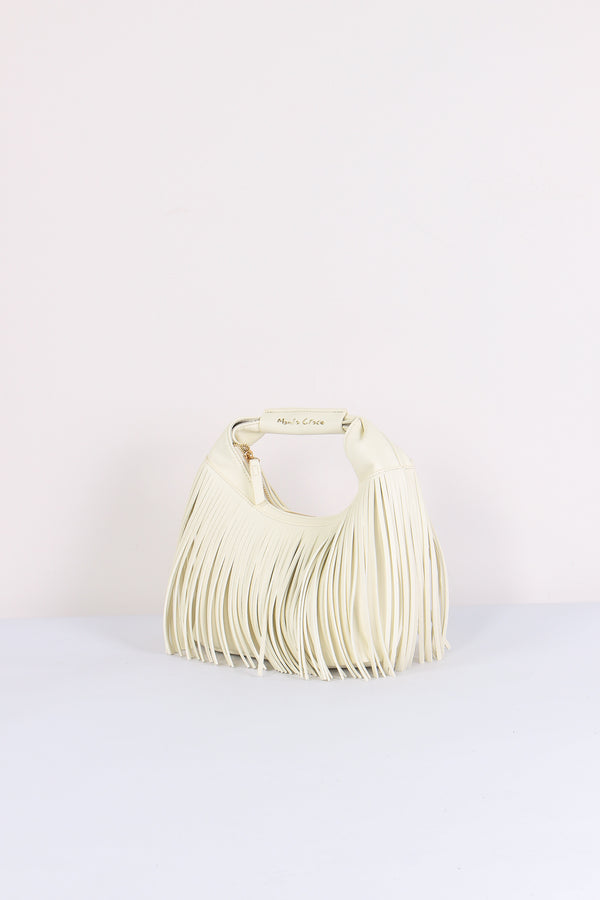 Sacca Mini Frange Off White-2