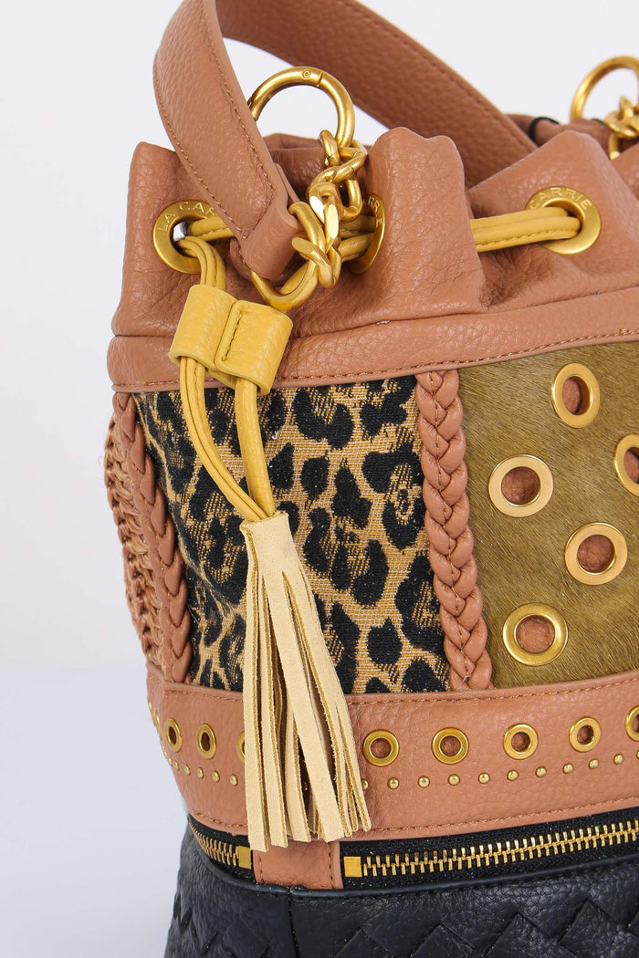 Secchiello Multi Materiale Cuoio-5