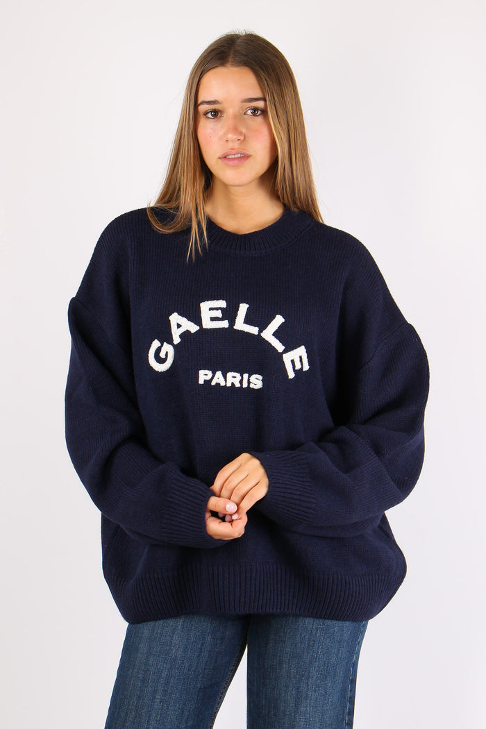 Pullover Logo College Blu-9