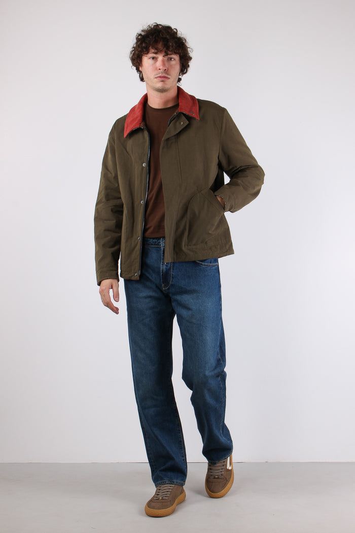 Giubbotto Collo Velluto Militare-6