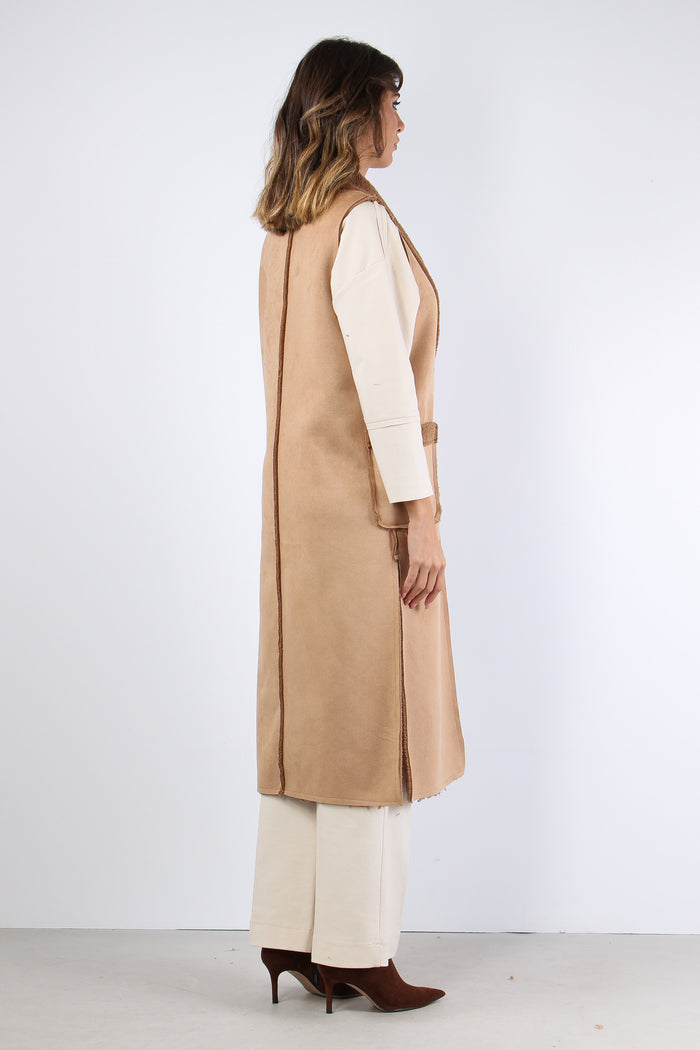 Gilet Ecomontone Cammello-5