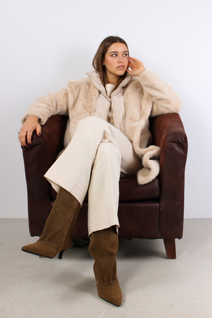 Ecopelliccia Bottoni Light Oat-3