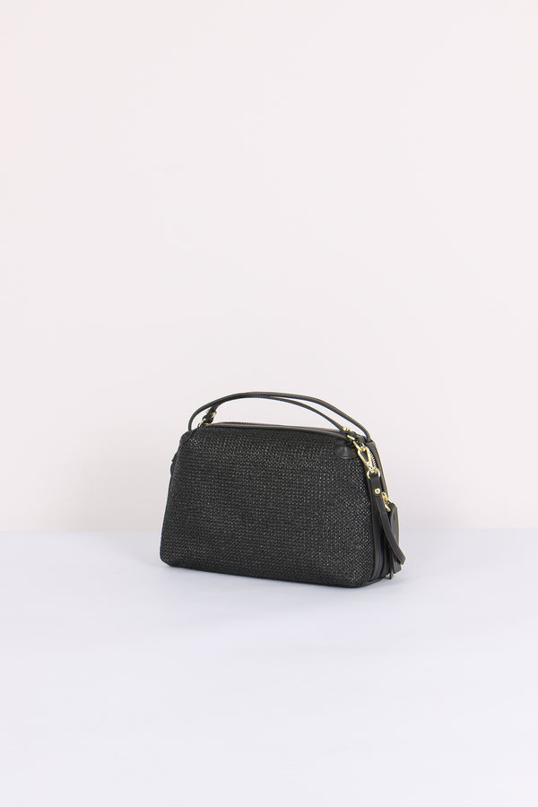 Alifa Pochette Rafia Nero-2