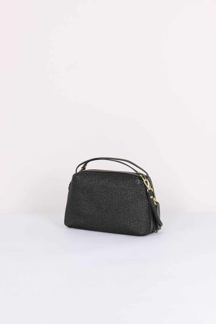 Alifa Pochette Rafia Nero-2