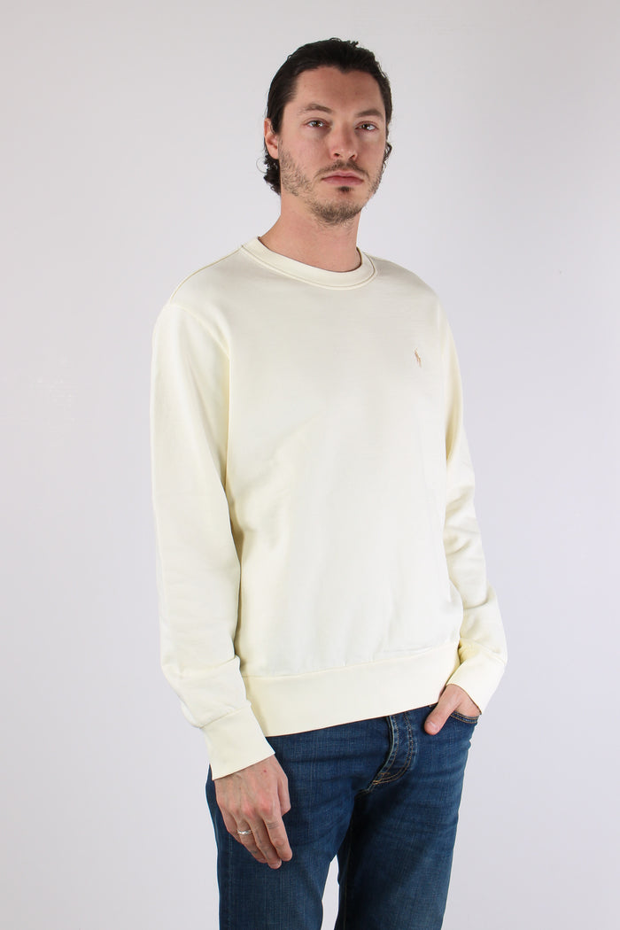 Felpa Girocollo Garzata Cream-6