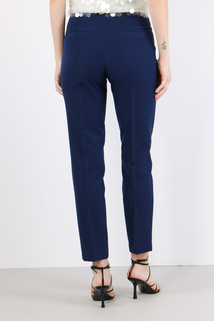 Pantalone Sigaretta Tessuto Tecnico Navy-4