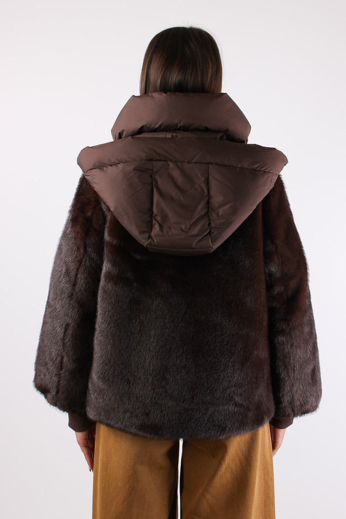 Cappa Ecopelliccia Brown-5