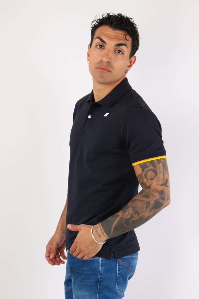 Polo Collo Contrasto Blue Depth-4