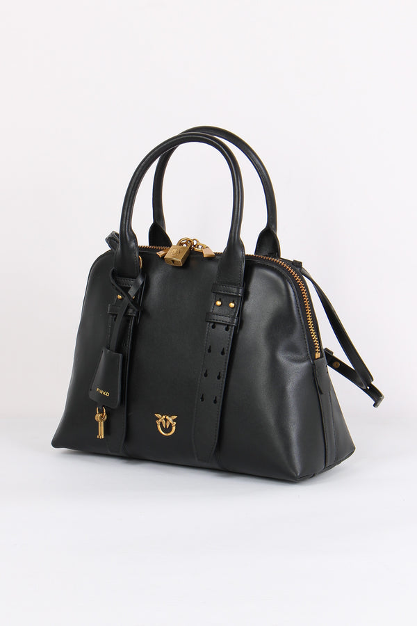 Bowling Bag Media Vitello Nero/gold-2