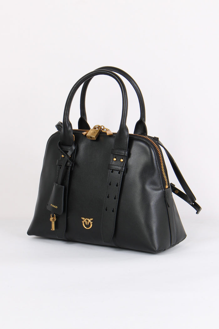 Bowling Bag Media Vitello Nero/gold-2