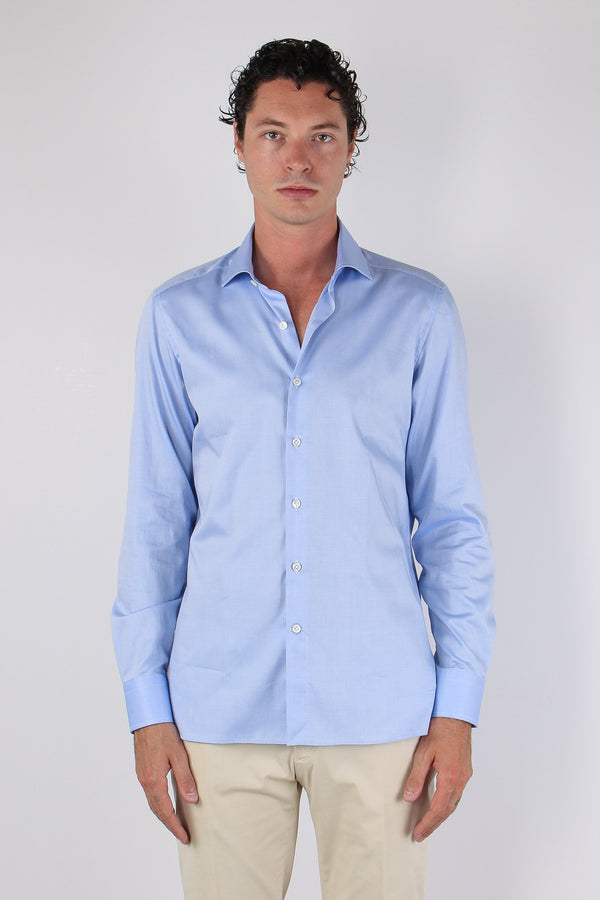 Camicia Oxford Celeste-2