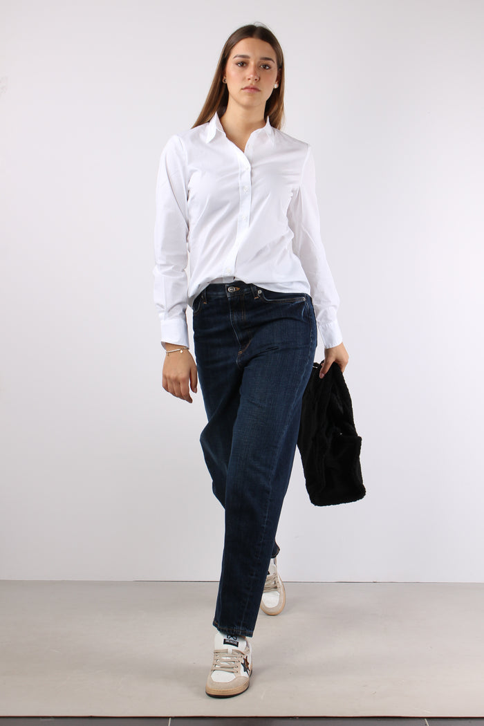 Camicia Slim Cotone Bianco-6