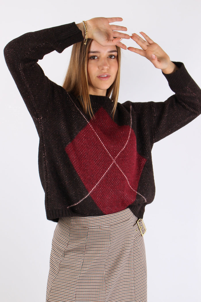 Maglia Maxi Rombi Moro/bordeuax-7