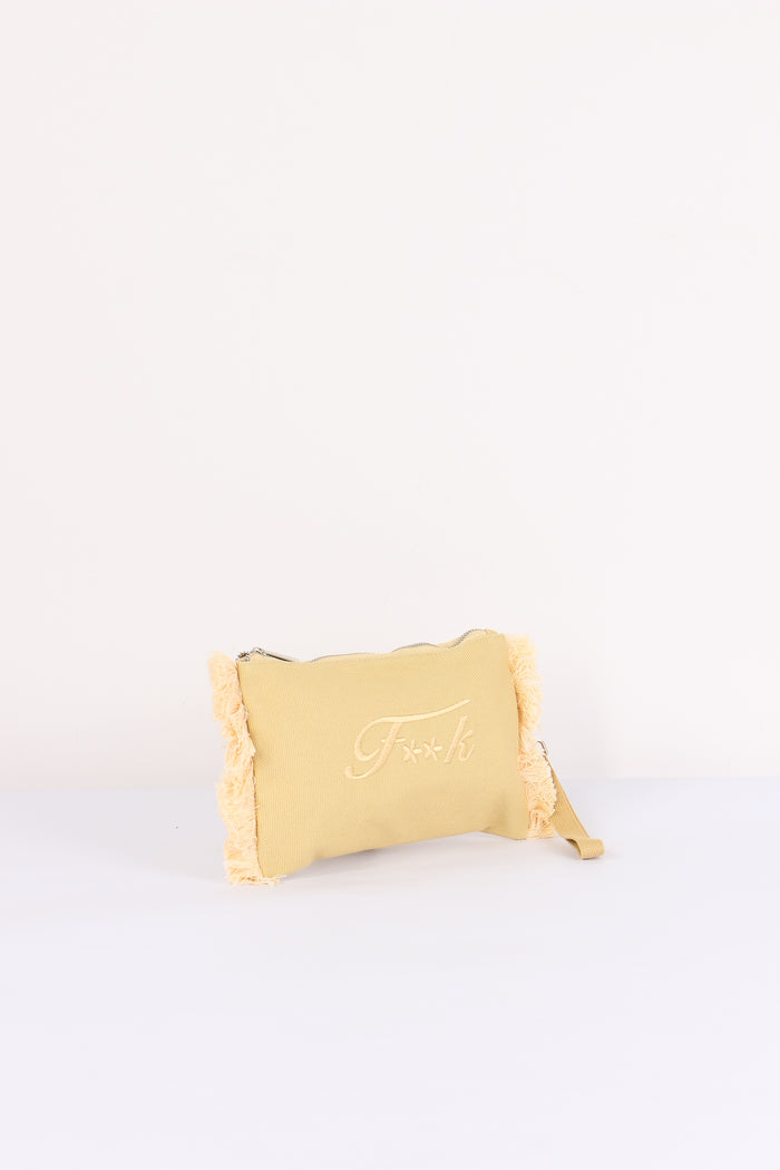 Pochette Canvas Logo Beige-7