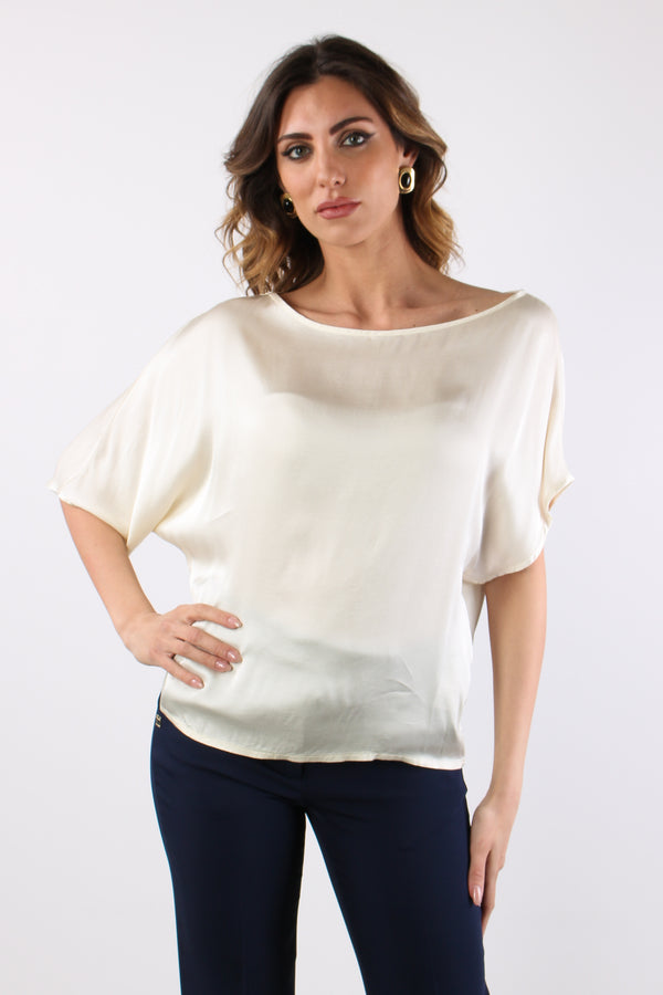 Blusa Asimmetrica Off White