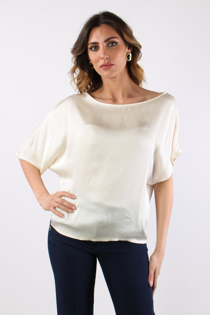 Blusa Asimmetrica Off White