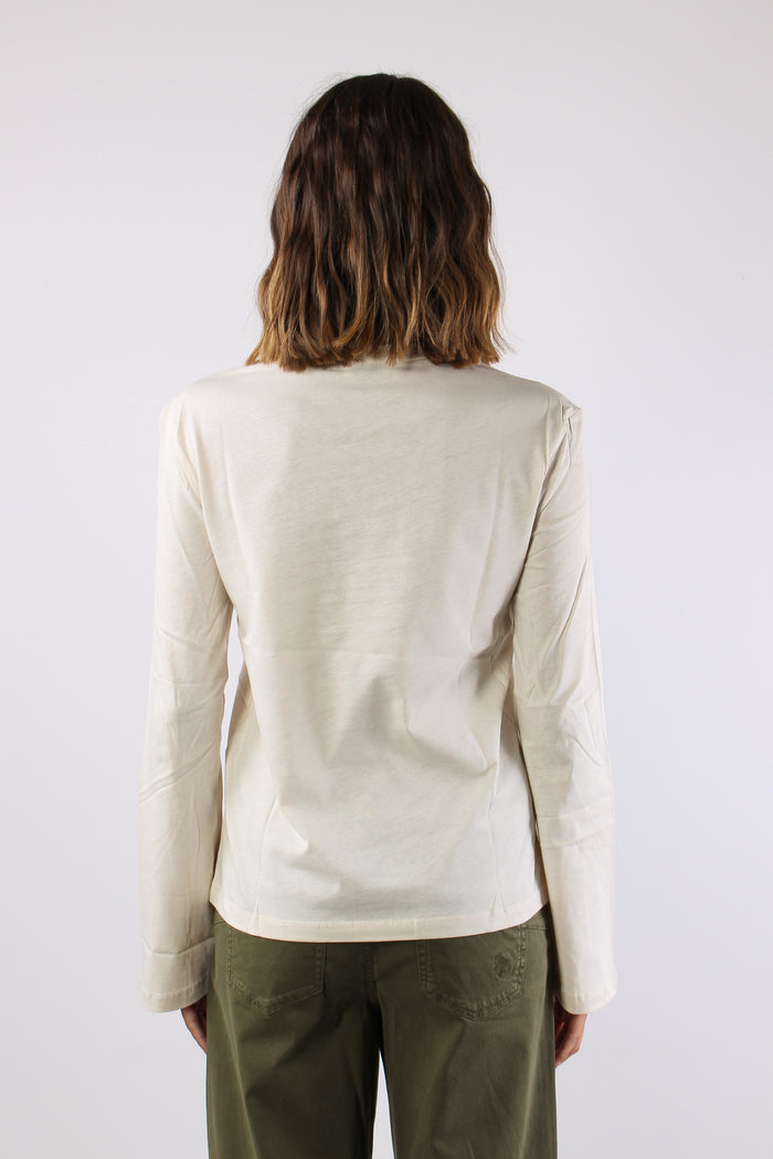 T-shirt M/l Mini Logo Alabastro-5