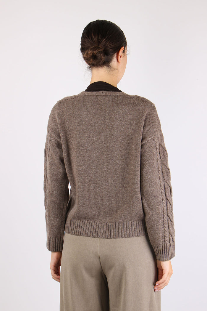 Cardigan Treccia Brown-6