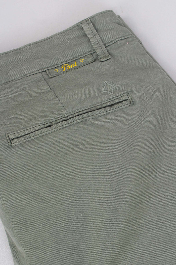 Pantalone Chino Slim Verde Militare-7