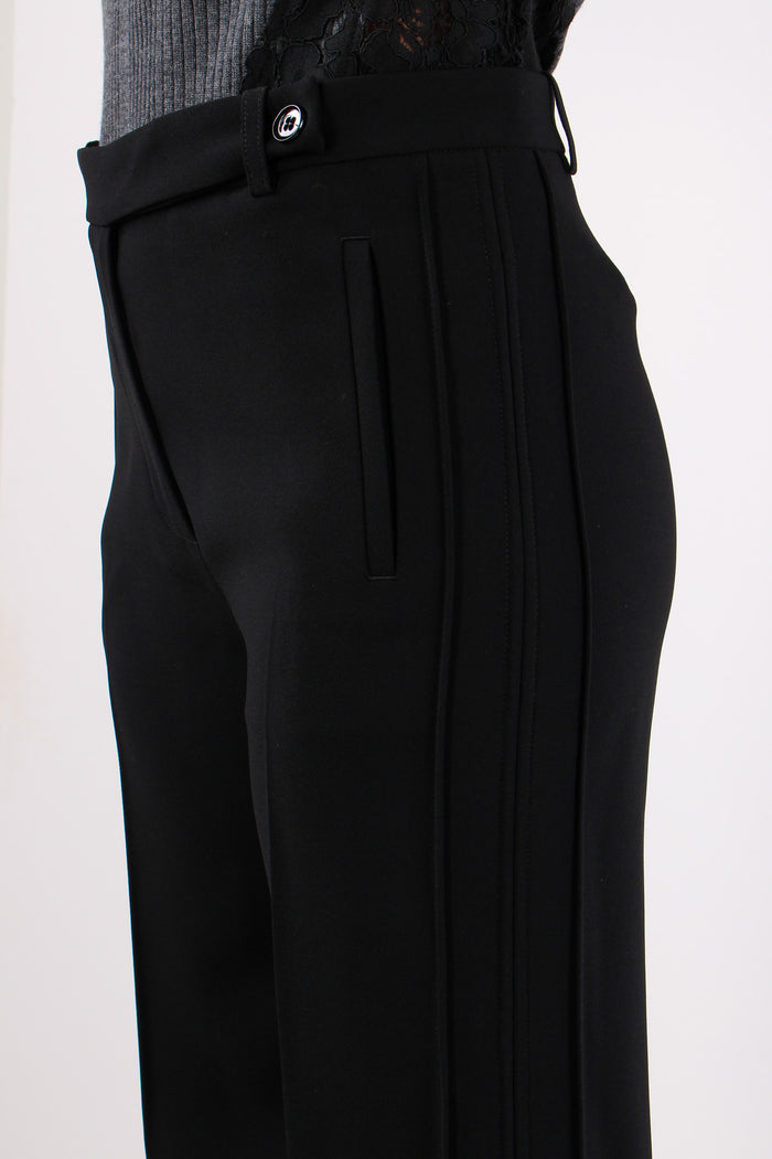 Rufa Pantalone Crepe Nero Limousine-8