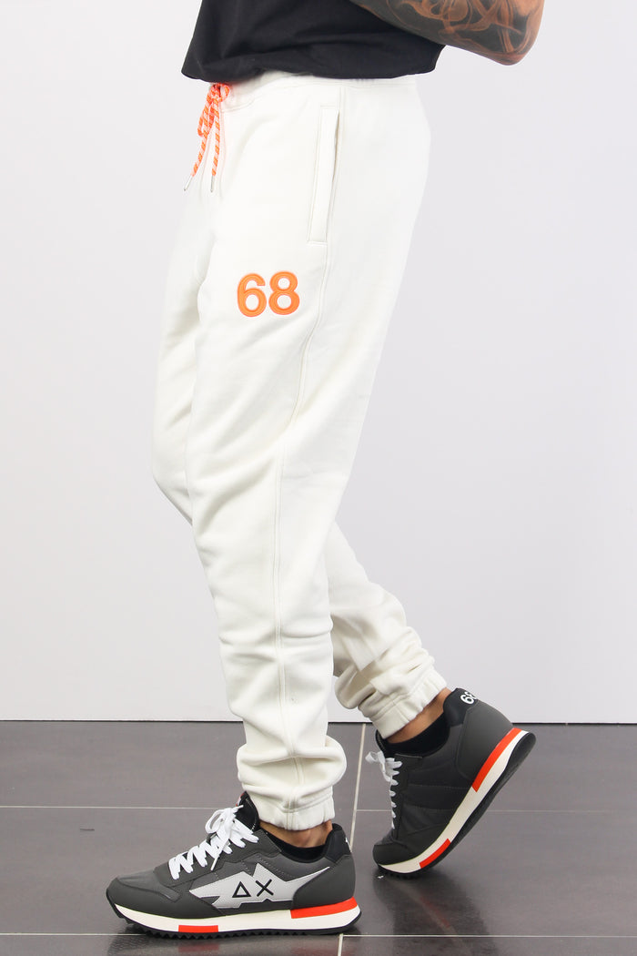 Pantalone Logo Fluo Bianco-5