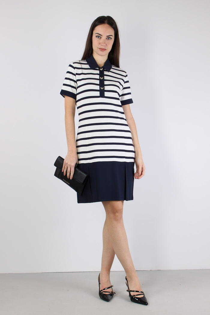 Abito Polo Jersey Riga White/blue-6