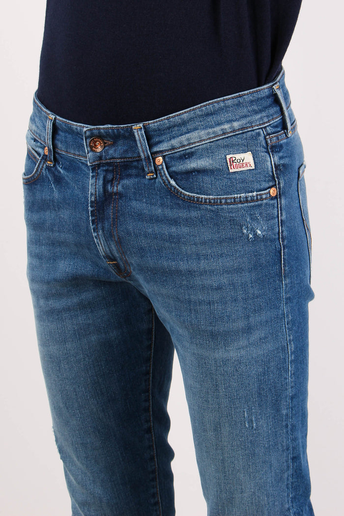 Denim Slim Fit Micro Rotture Denim-5