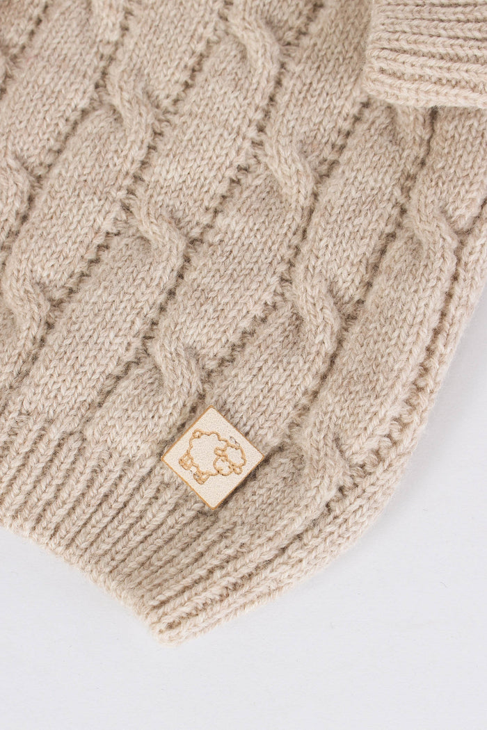 Pullover Treccia Cardato Beige-3