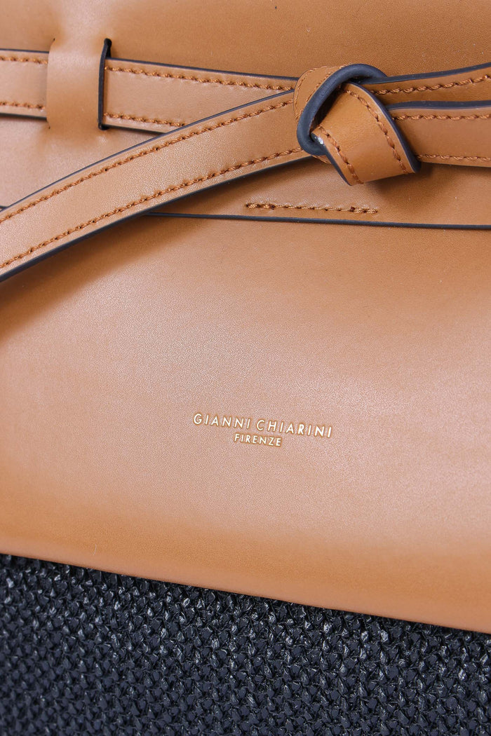 Belty Shopping Rafia Nero/cuoio-8