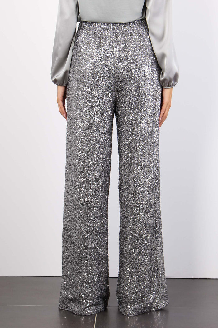 Pantalone Paillettes Metal Grey-4