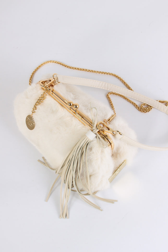 Pochette Ecopelliccia Pon Pon Panna-8