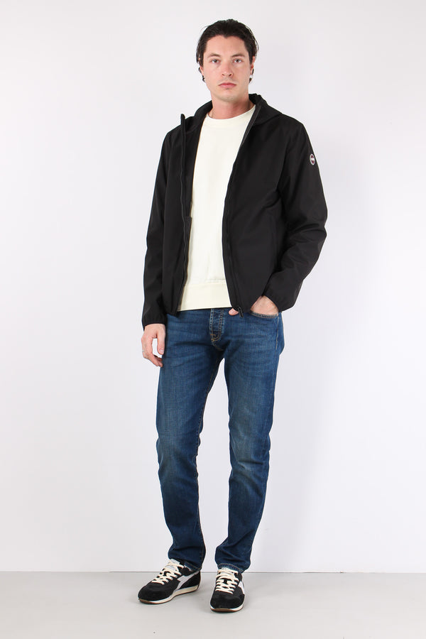 Giubbotto Soft Shell Cappuccio Nero-2