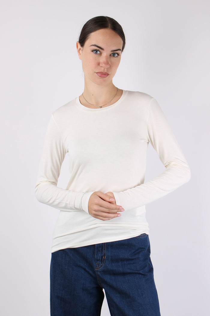 Multie T-shirt Ml Jersey Ecru-2