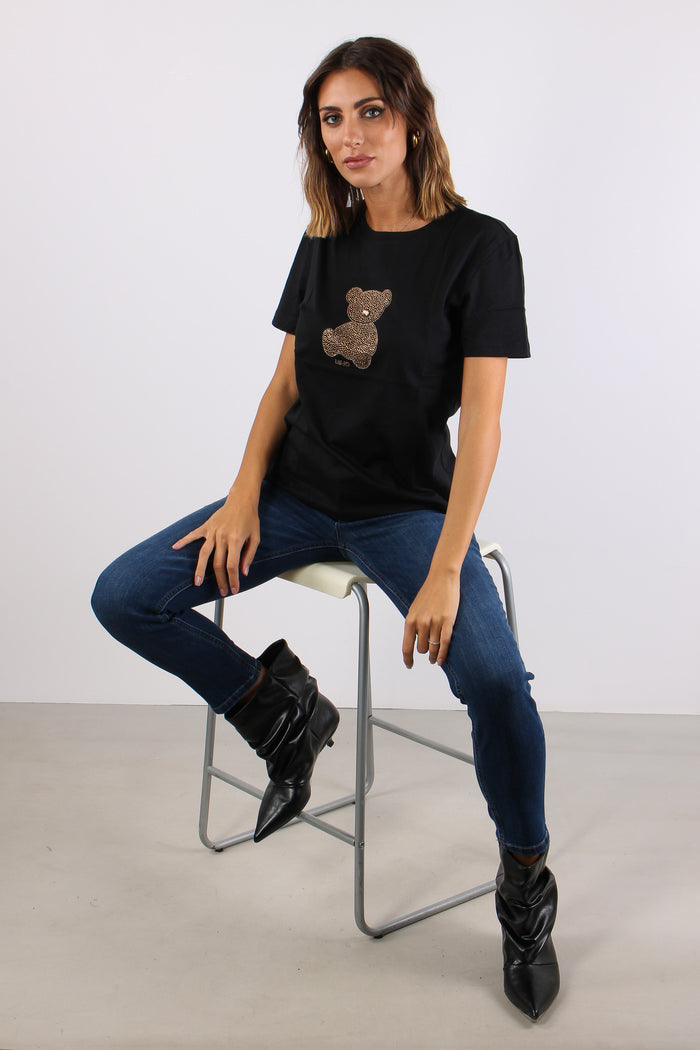 T-shirt Stampa Nero Bear-2
